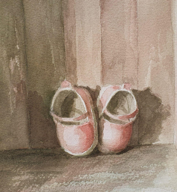 'Girls Shoes' Watercolour Print